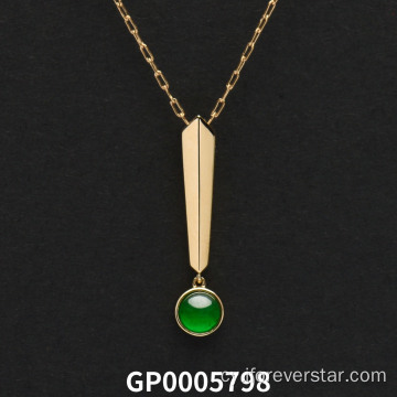 Pendant aur 18K Jadeite Jadeite Naturiol 100%